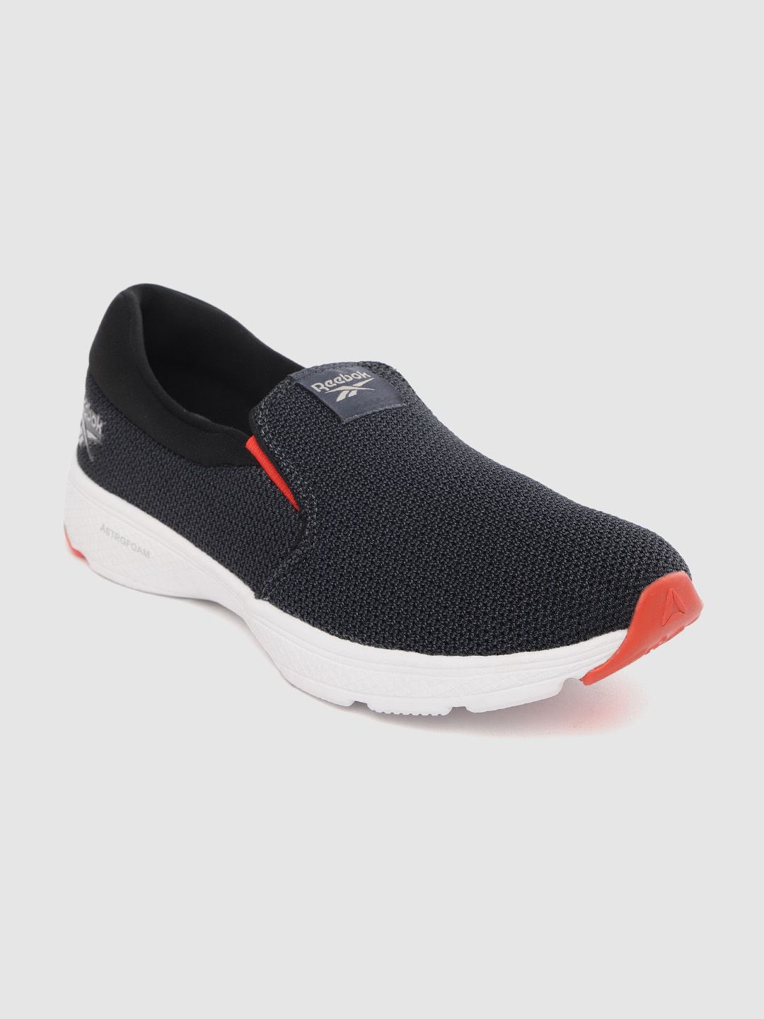 Reebok Men Navy Blue Woven Design Stride Slip-On Walking Shoes