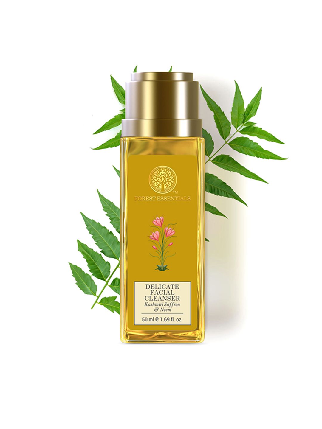 Forest Essentials Travel Size Delicate Facial Cleanser Kashmiri Saffron & Neem - 50ml-image-3