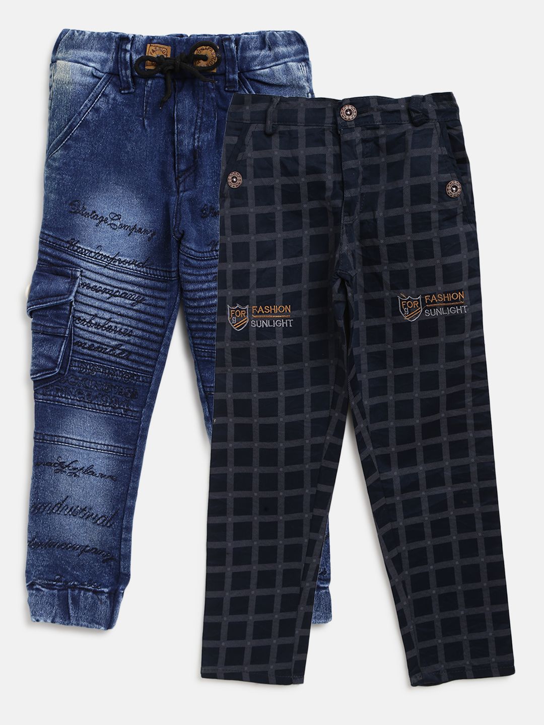 AD & AV Boys Pack of 2 Regular Fit Trousers-picture-11