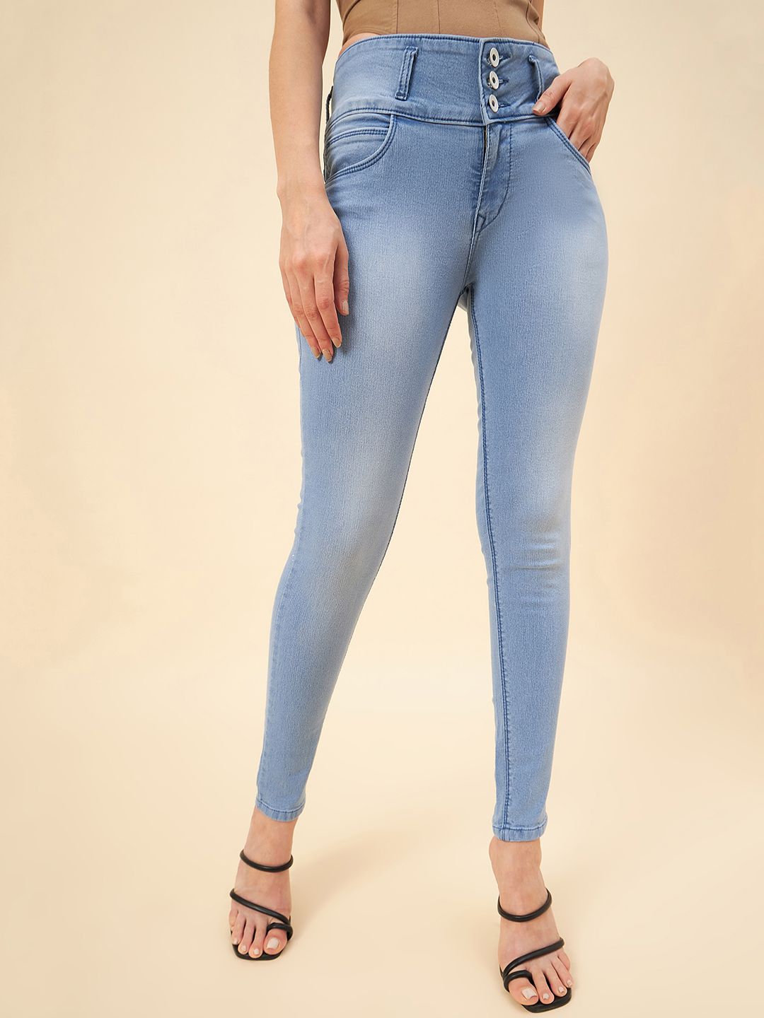 High Star Women Plus Size Blue Slim Fit High-Rise Clean Look Stretchable  Jeans - Price History