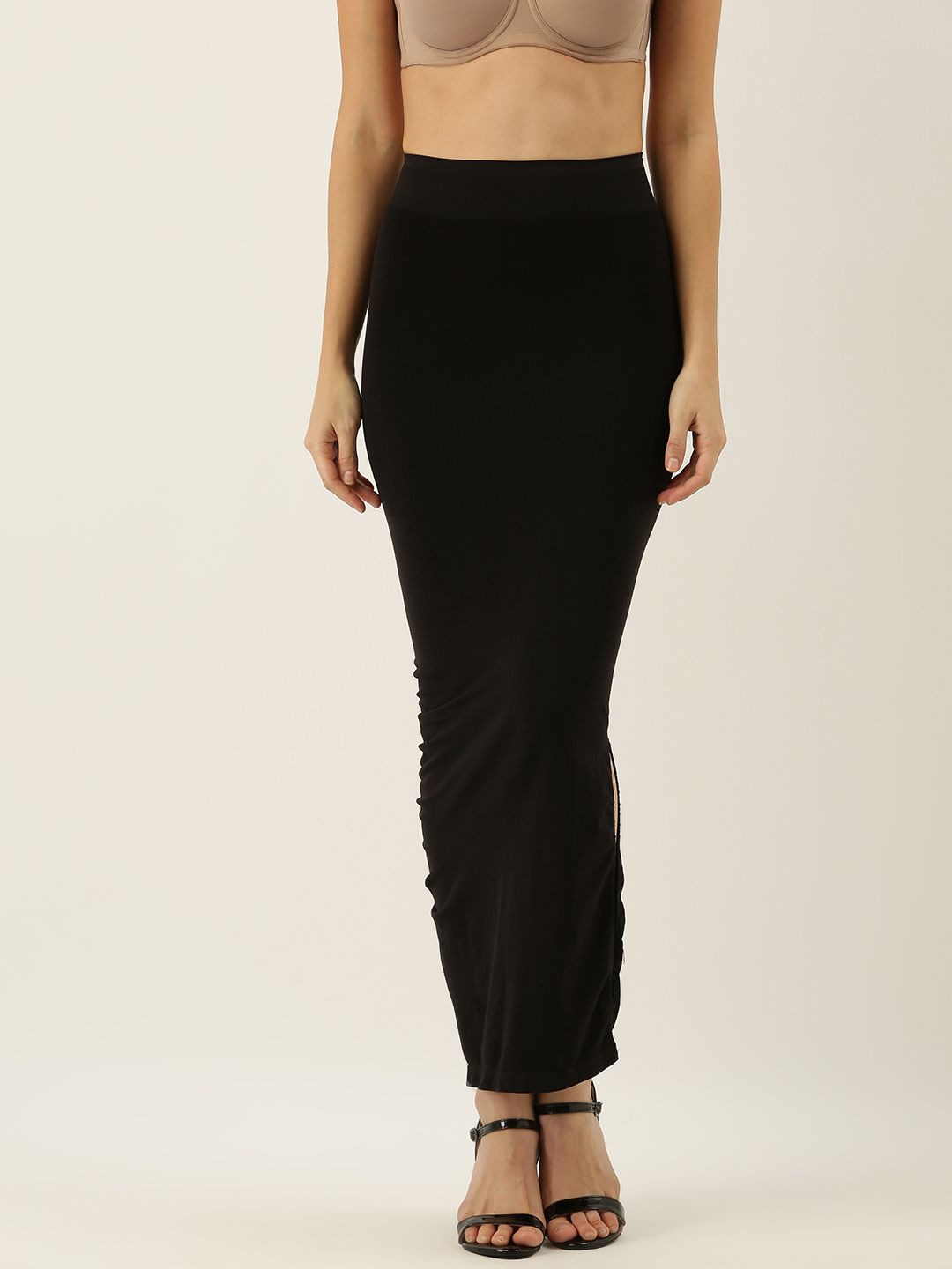 Amante Women Black Solid Saree Shapewear SHW76301-picture-22