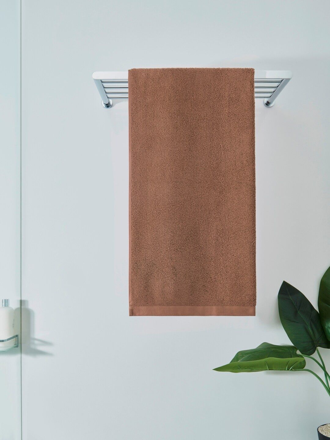 DDecor Unisex Brown Solid 450 GSM Bath Towel-image-4