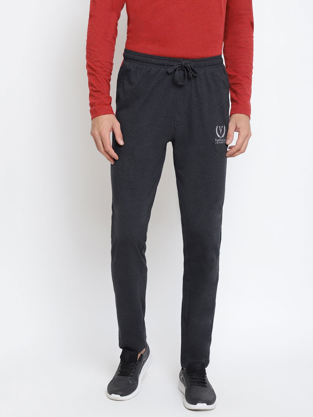 van heusen innerwear Van Heusen Men Grey Printed Smart Tech Easy Stain Release Track Pants-picture-27