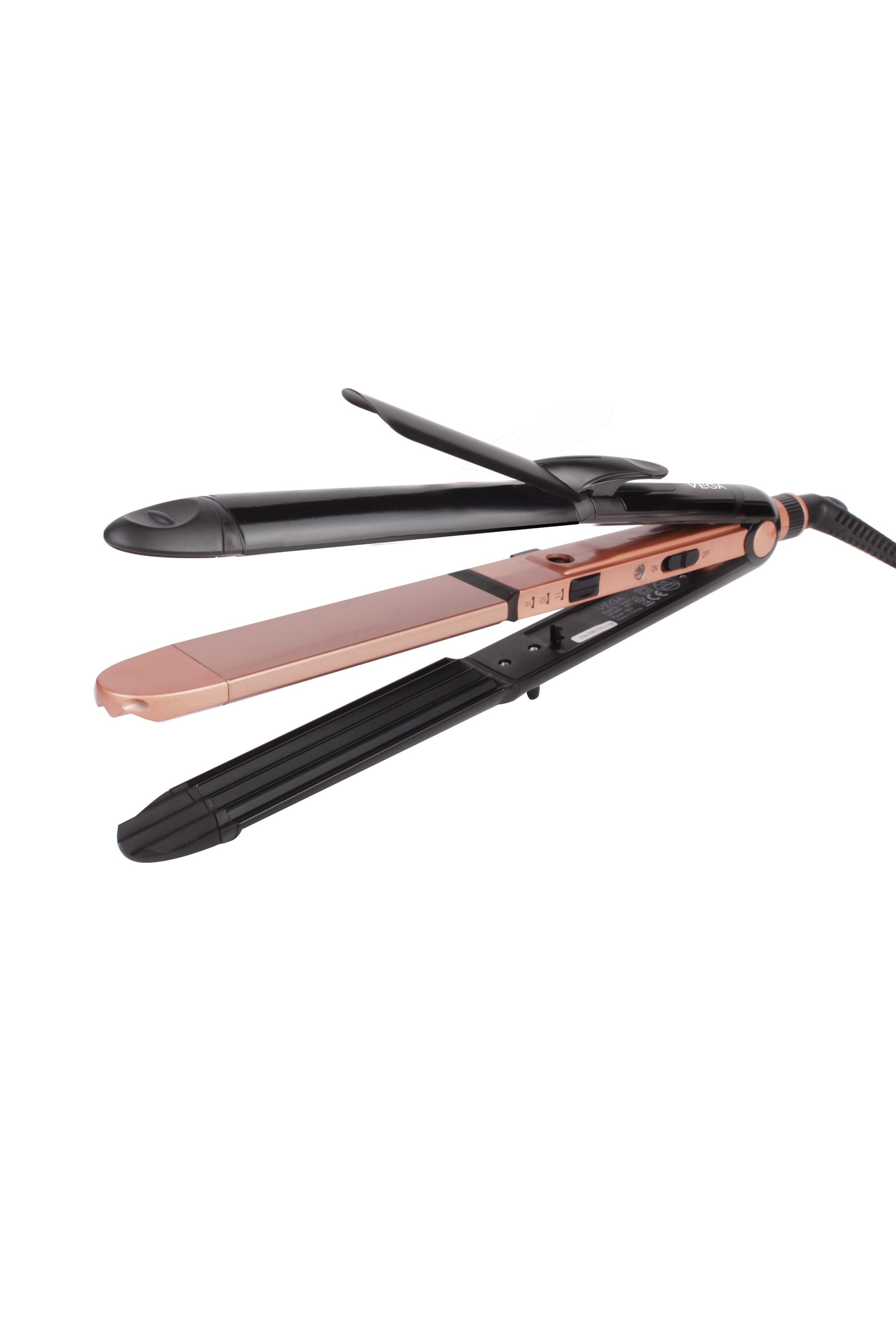 VEGA 3 in 1 Keratin Hair Styler - Straightener-Curler-Crimper VHSCC-03 - Rose Gold