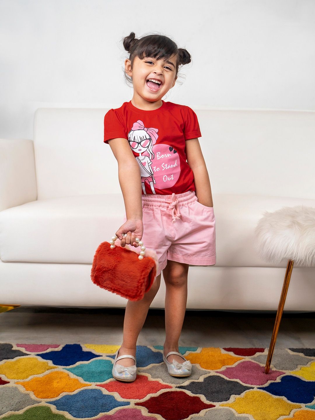 YK Girls Red & White Printed Top-picture-18
