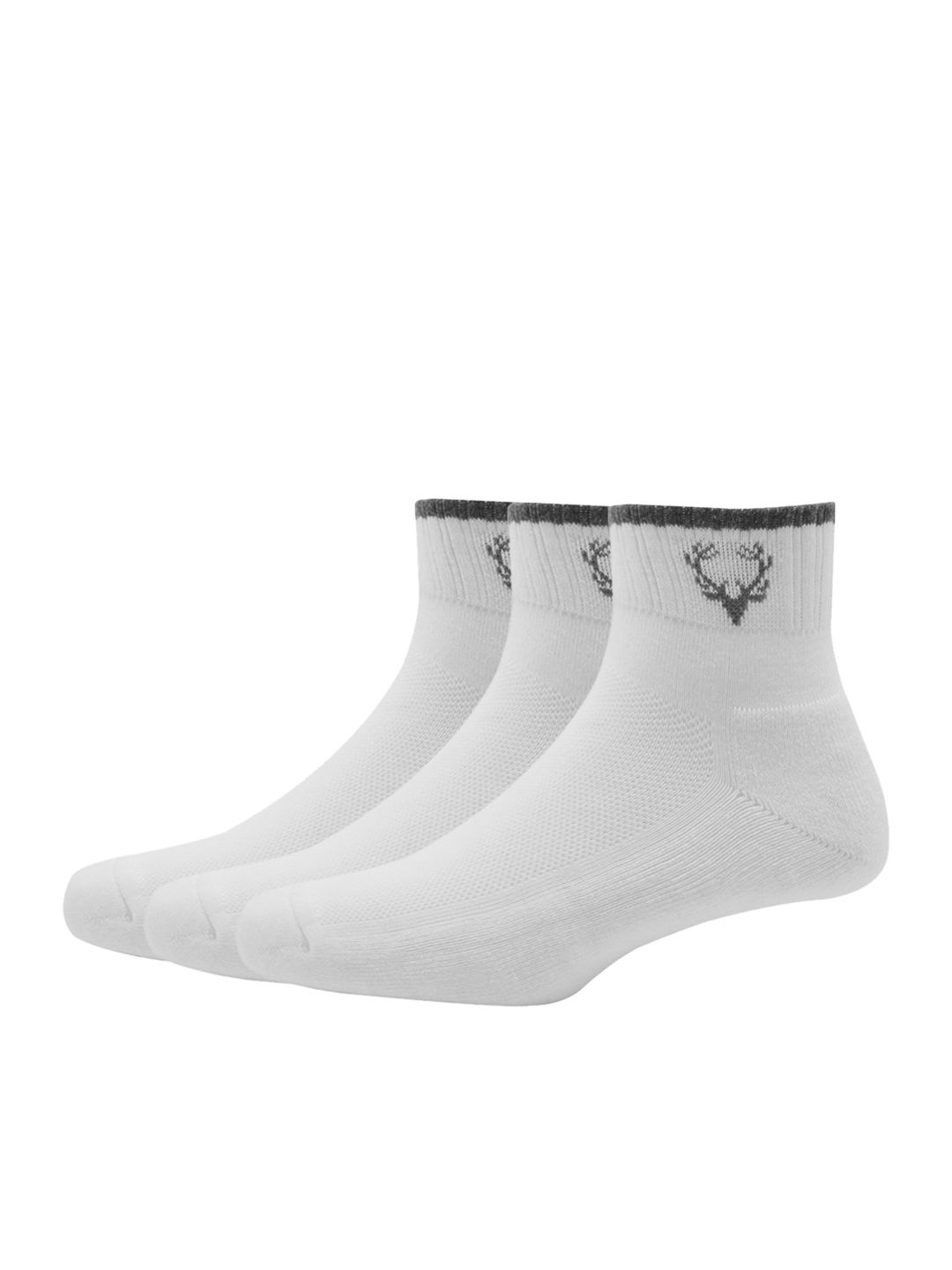 Allen Solly Men Pack Of 3 White Solid Ankle-Length Socks-picture-14