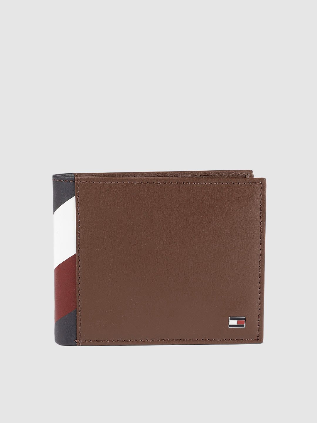 Tommy Hilfiger Men Tan Brown Solid Leather Two Fold Wallet-picture-33