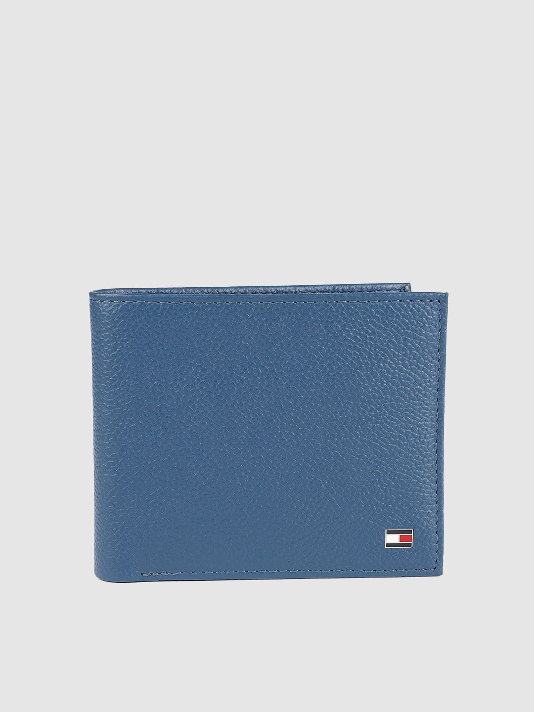 Tommy Hilfiger Men Blue Solid Leather Two Fold Wallet-image-34