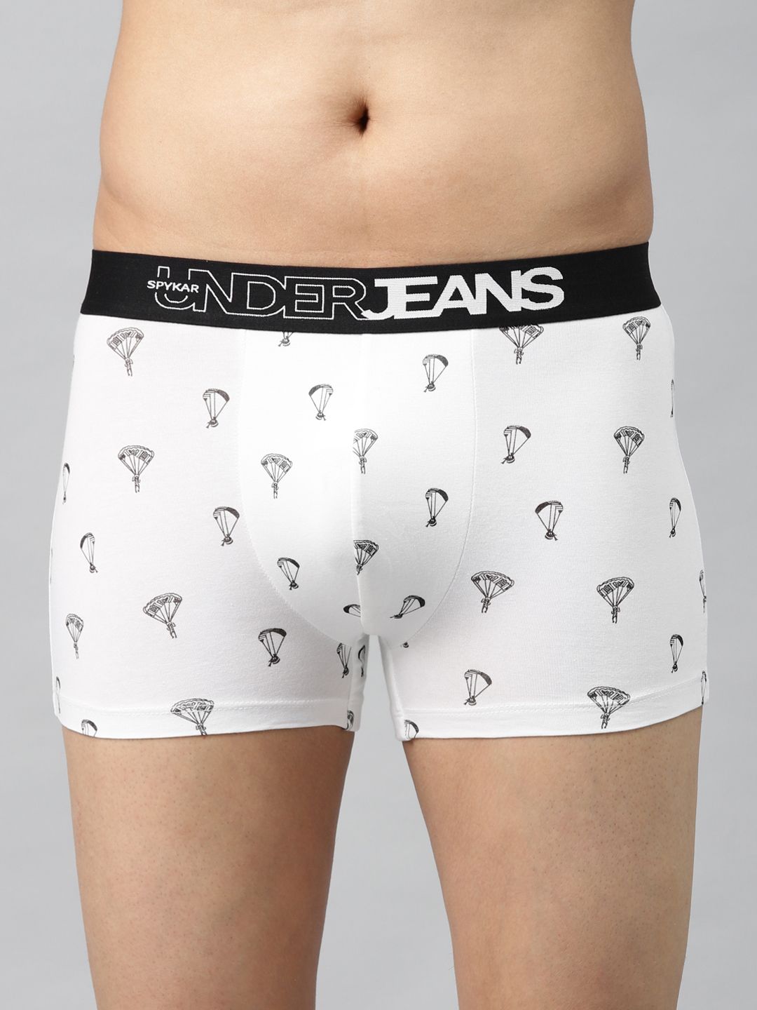 UnderJeans by Spykar Men White & Black Printed Trunks 8907966426108-picture-12