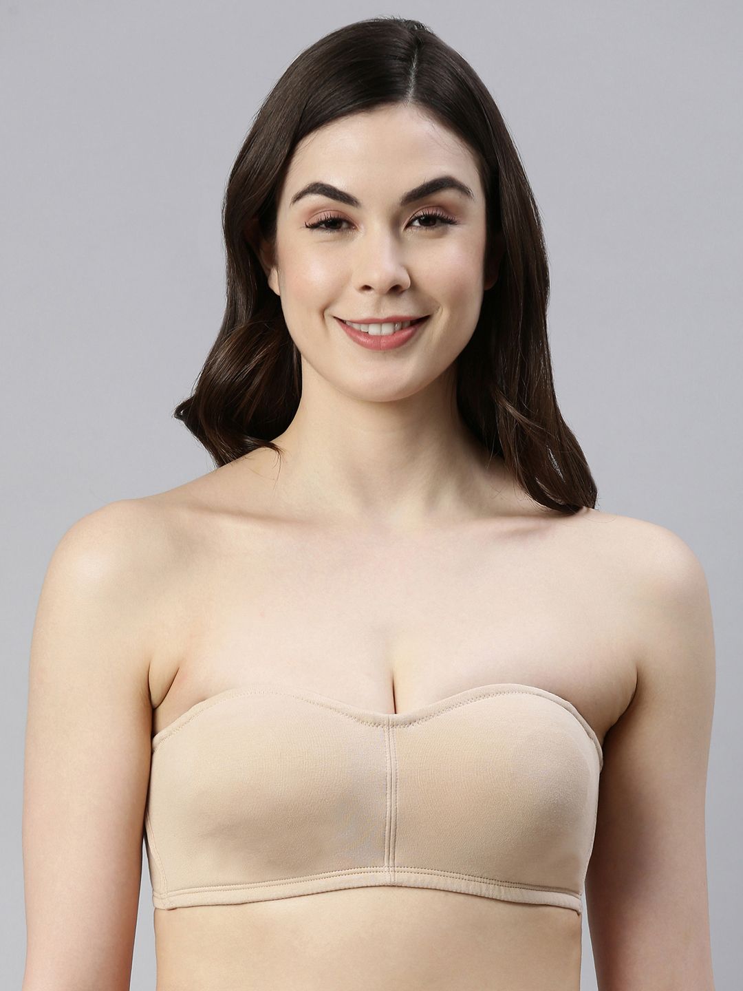 Enamor Non-Padded Non-Wired Multiway Full Coverage Balconette Bra A019