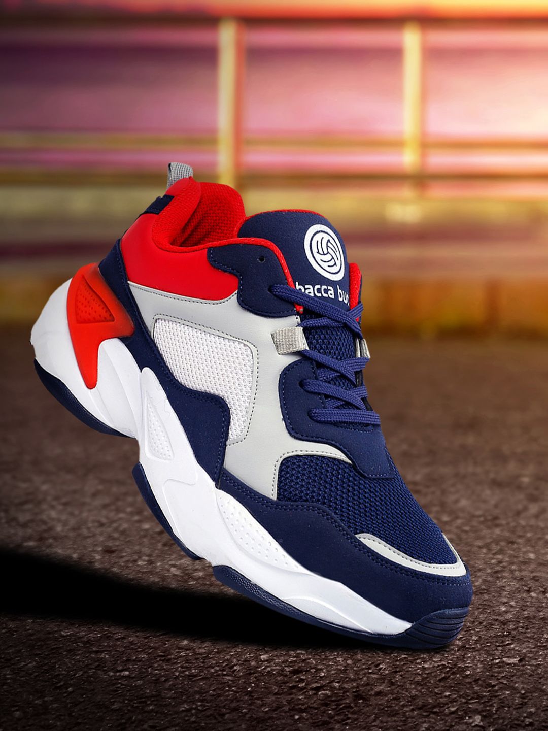 bacca bucci Men Red Mesh Training or Gym Shoes