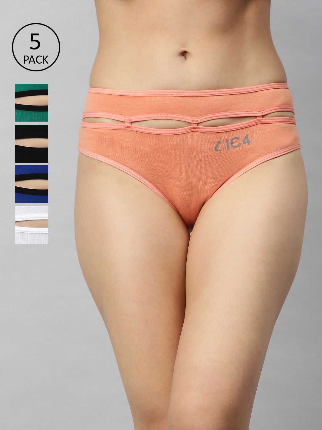 IC4 Women Pack of 5 Designer Bikini Briefs 0BMWORB1007P5-picture-47