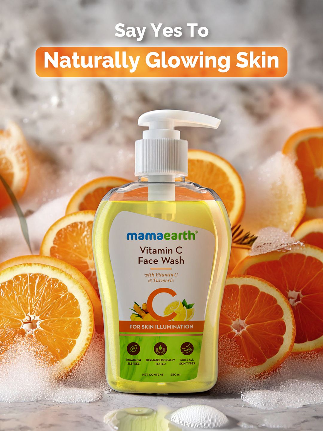 Mamaearth Vitamin C Oil Free Face Wash For Acne-Prone Dry & Oily Skin - 250ml