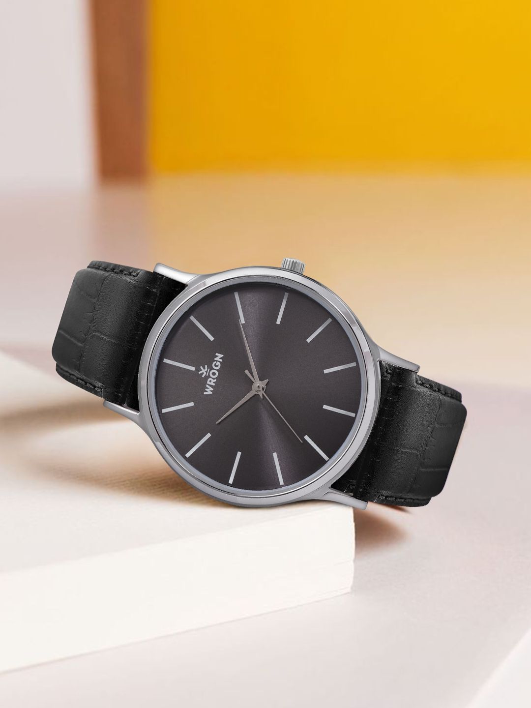 WROGN Men Charcoal Analogue Watch WRG00048C