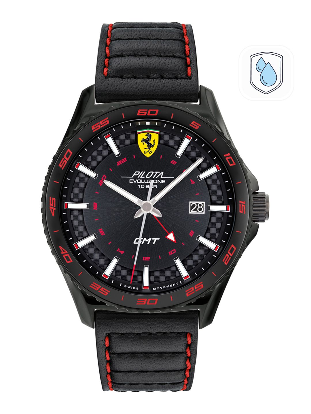 SCUDERIA FERRARI Men Black Analogue Watch