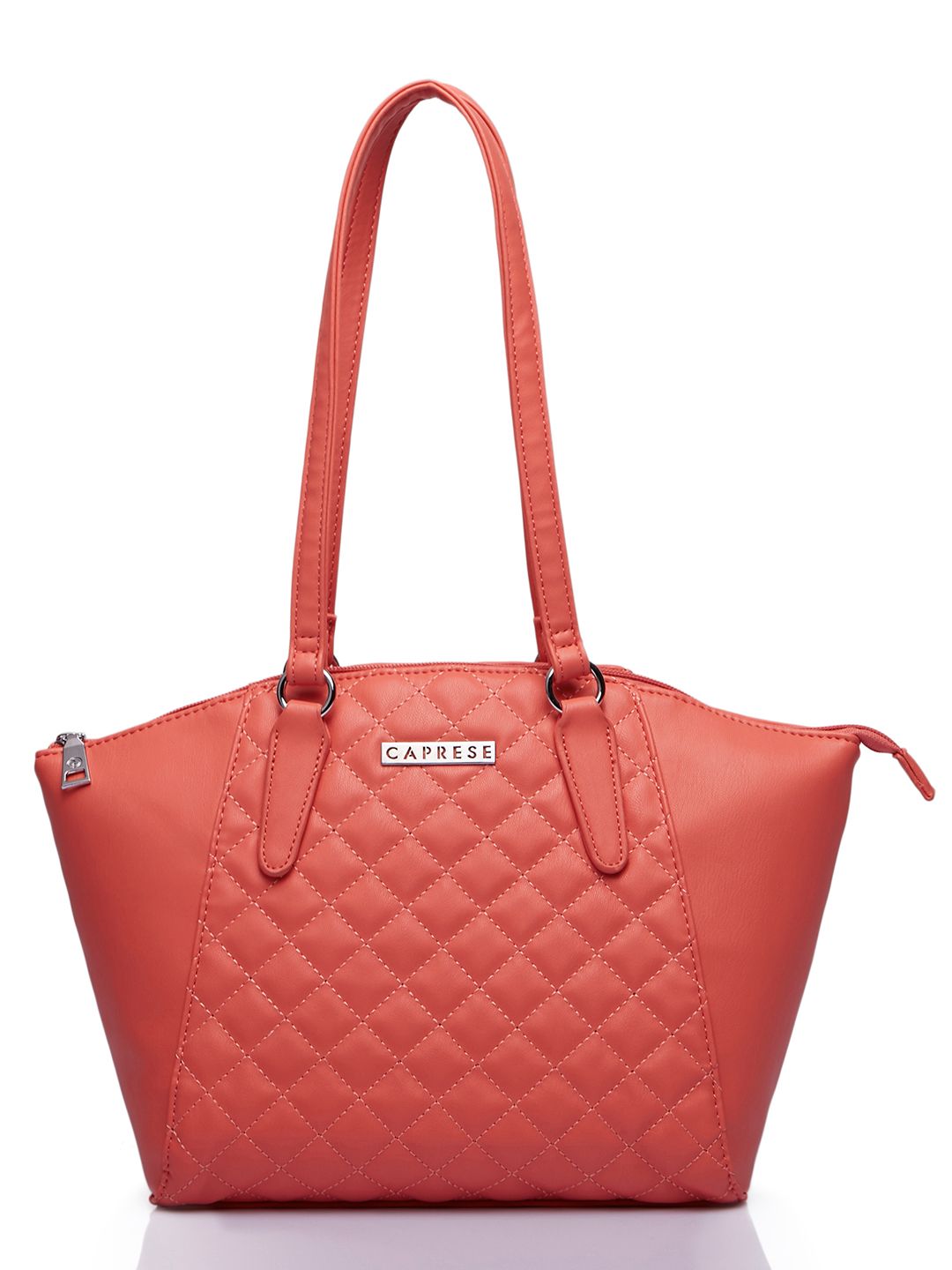 Caprese Coral Orange Quilted TIL Shoulder Bag-picture-18