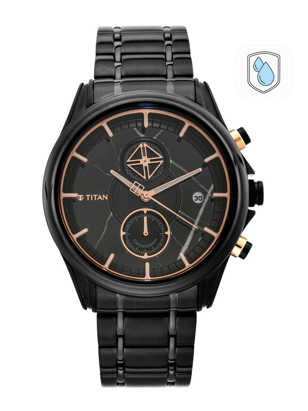 Titan Men Black Analogue Watch 1847KM02