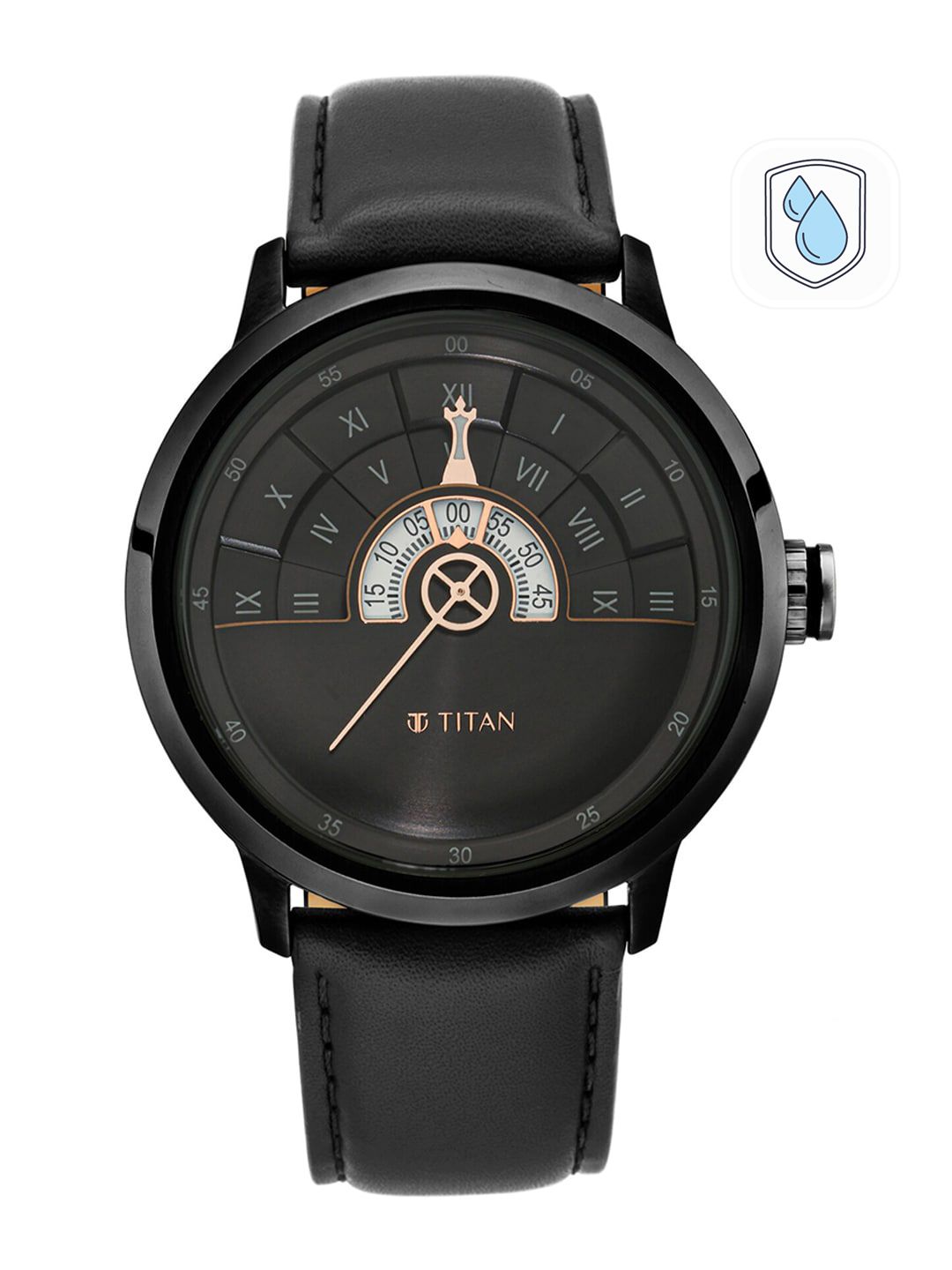 Titan Men Black Analogue Watch 1828QL03-image-6