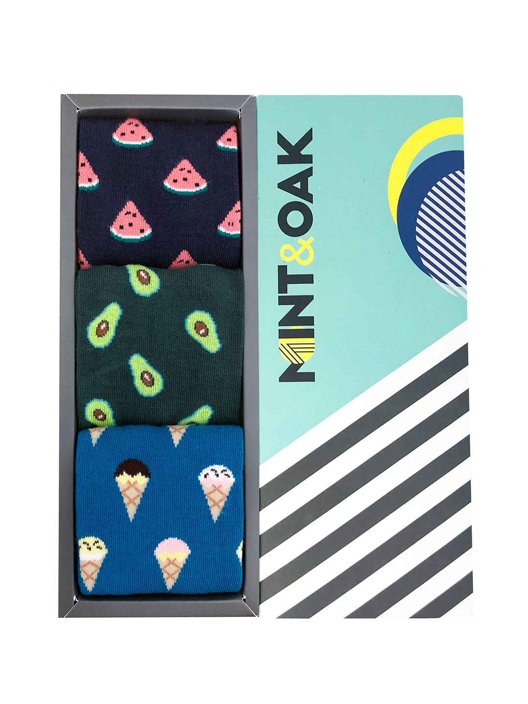 Mint & Oak Men Pack Of 3 Assorted Socks-image-33