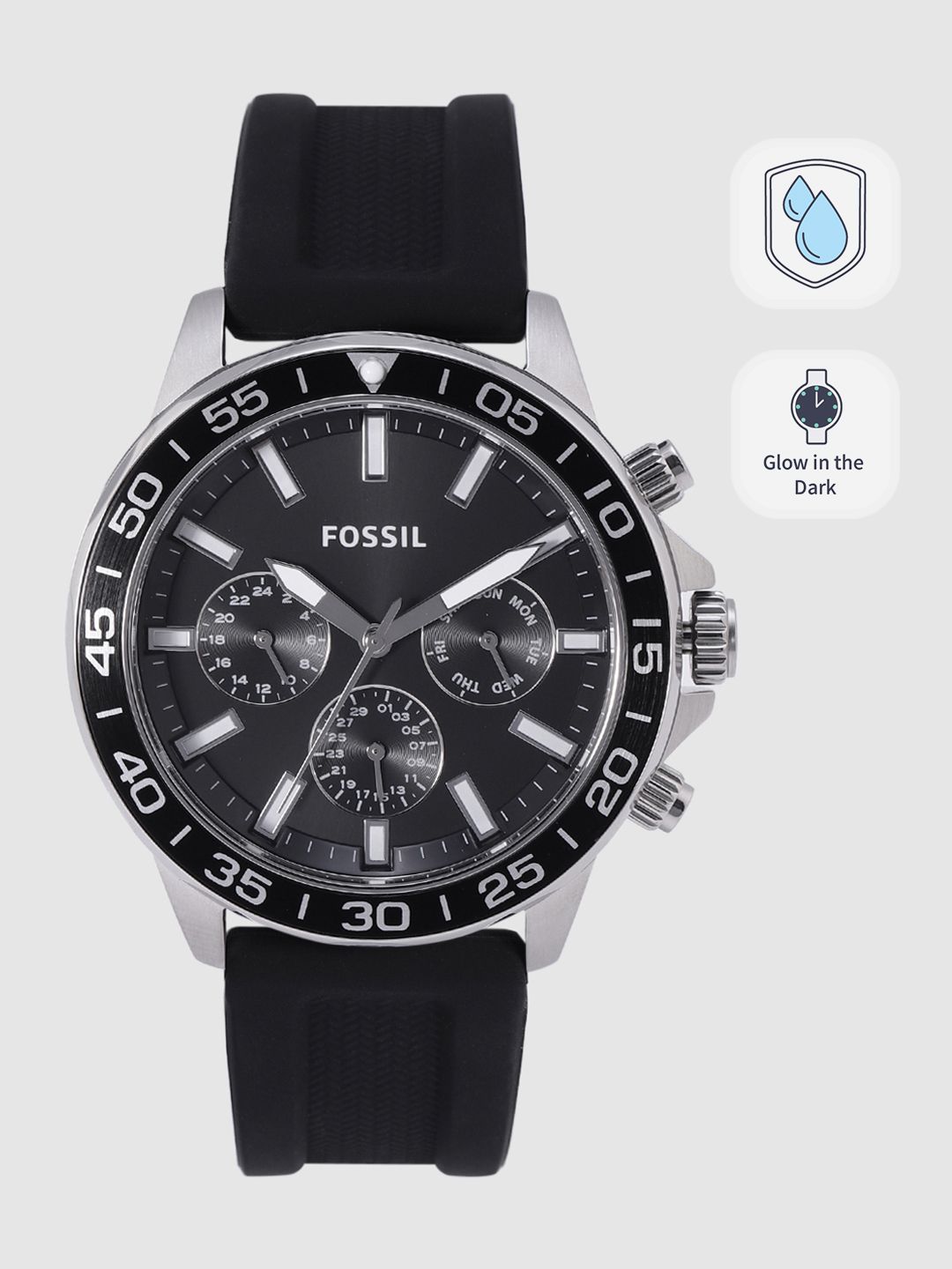 Fossil Men Black Analogue Watch BQ2494