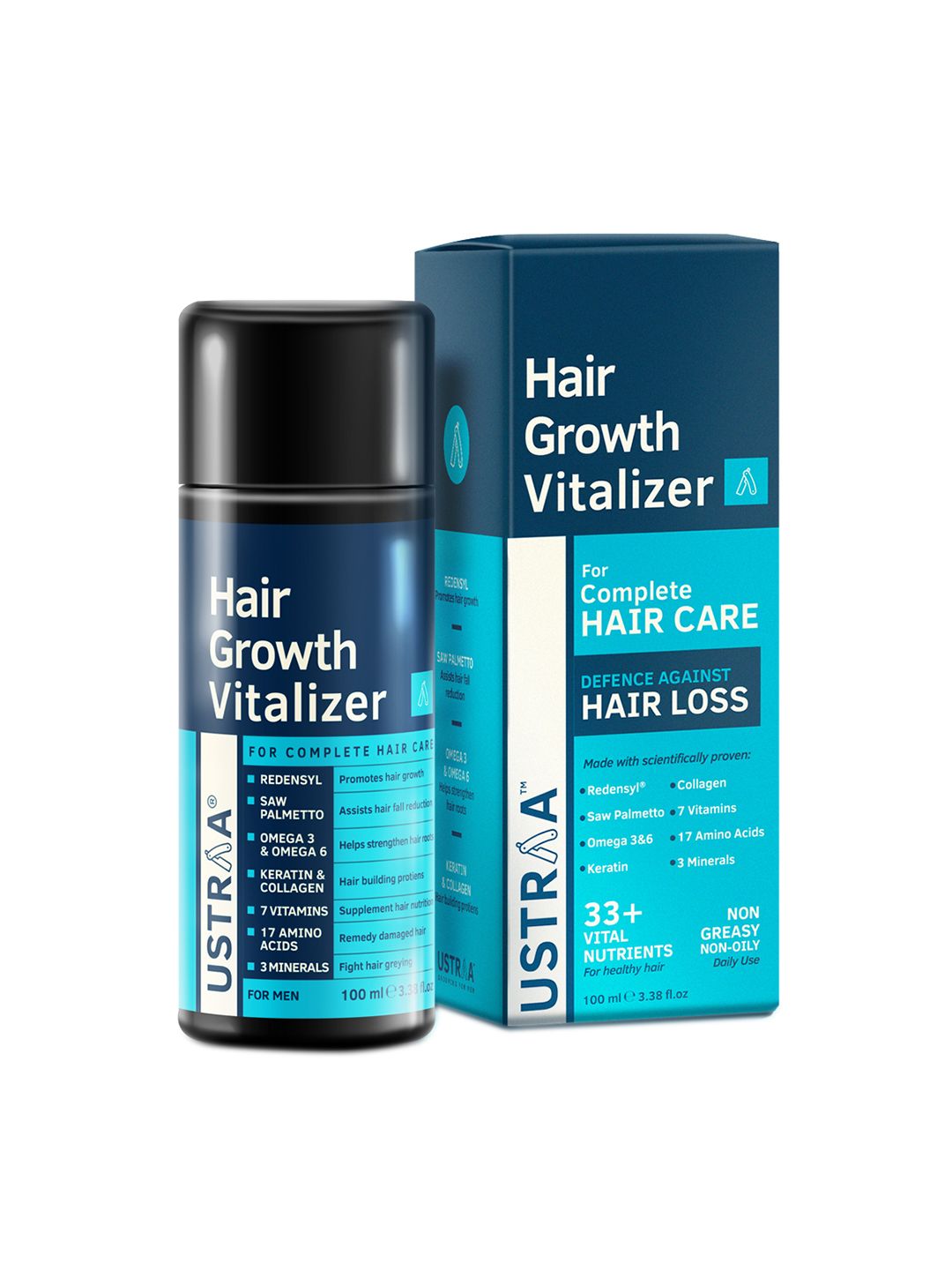 Ustraa Men Hair Growth Vitalizer for Complete Hair Care With Redensyl, Jojoba Oil 100 ml-picture-33