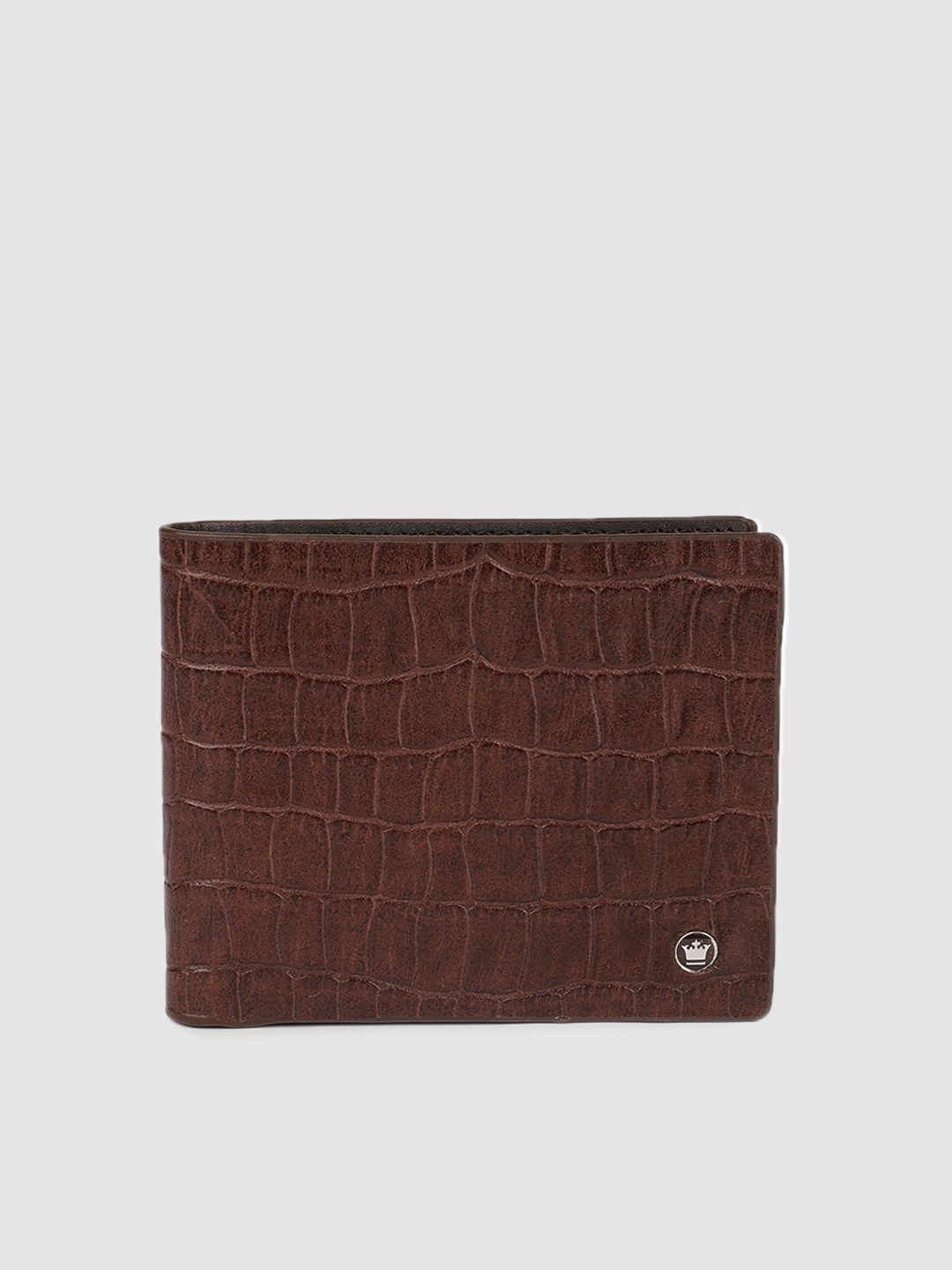 Louis Philippe Men Brown Textured Leather Two Fold Wallet-picture-16