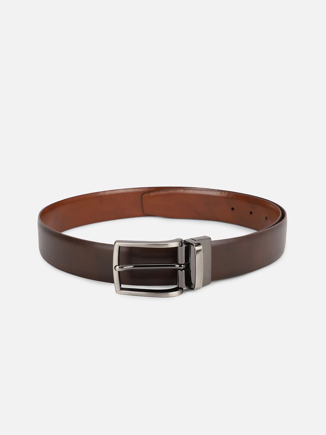 Louis Philippe Men Brown Solid Reversible Leather Belt-picture-20
