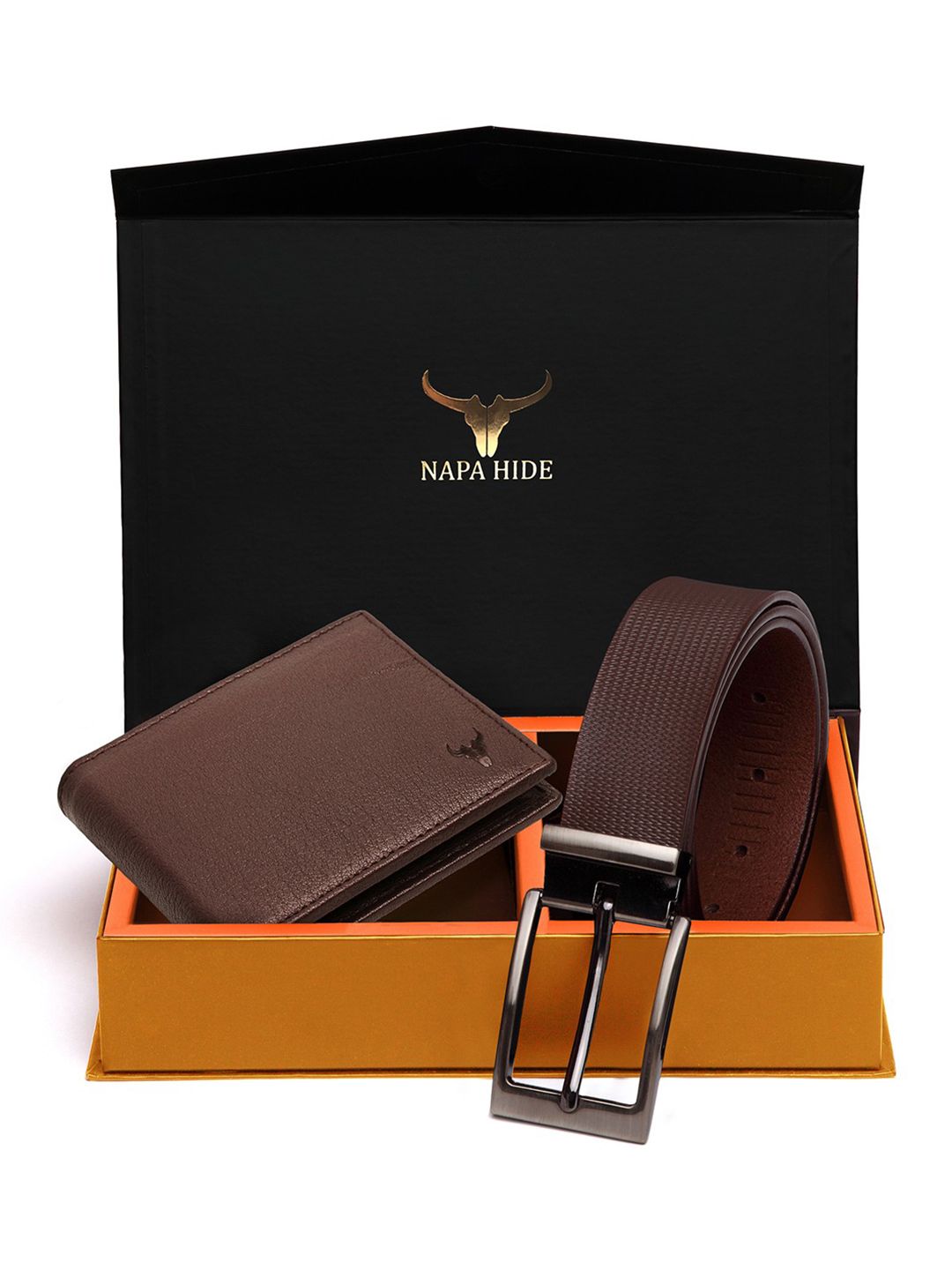 NAPA HIDE Men RFID Protected Genuine High Quality Leather Wallet & Belt Accessory Gift Set-picture-14