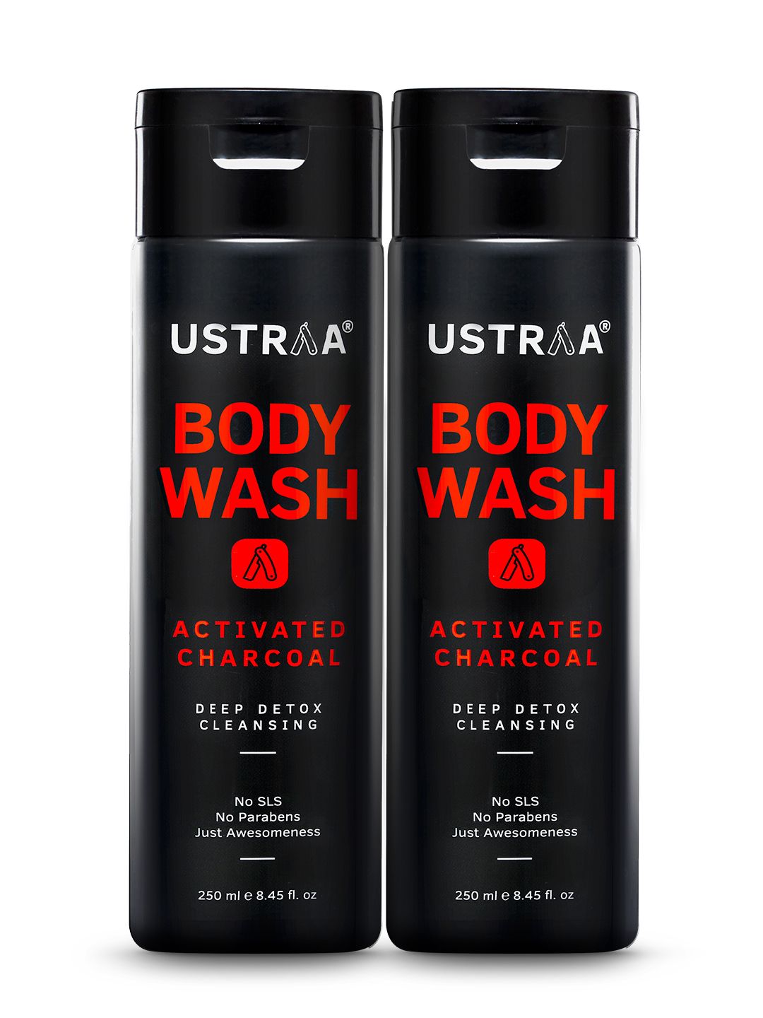 Ustraa Men Set Of 2 Body Wash-Activated Charcoal 500ml-image-18