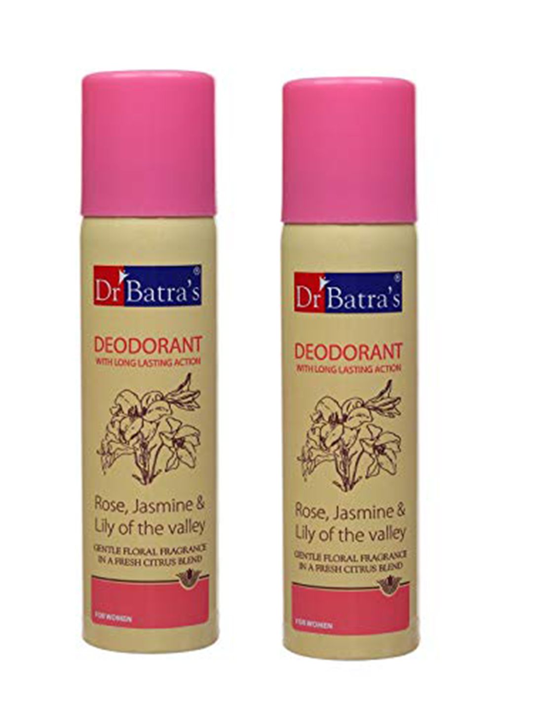Dr. Batras Women Set Of 2 Rose & Jasmine Deodorant With Long Lasting Action - 100g Each-picture-55