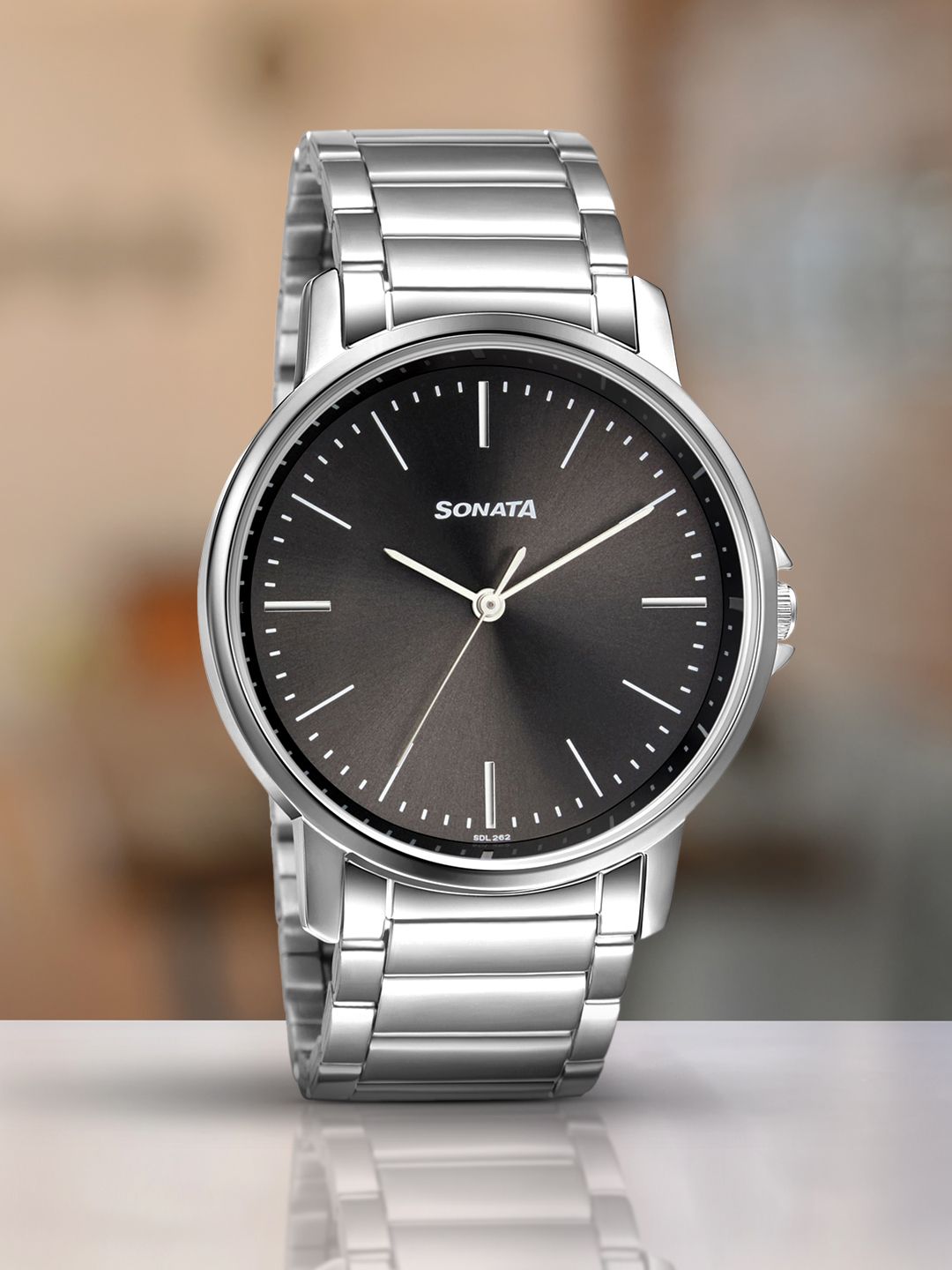 Sonata Men Black & Silver-Toned Analogue Watch 77083SM05W-picture-28