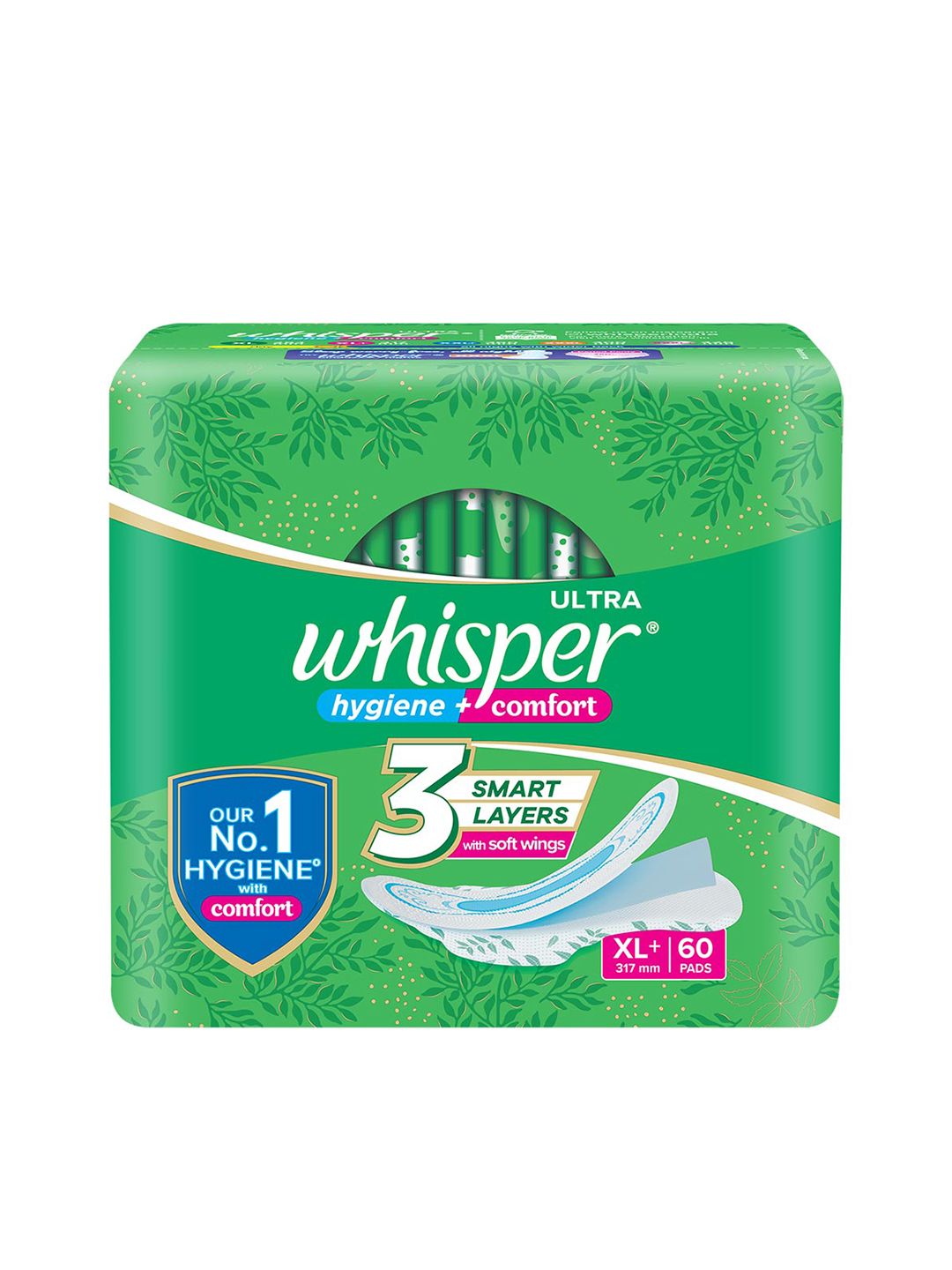 Whisper Ultra Clean XL+ Wings Sanitary Pads - 60 Pads