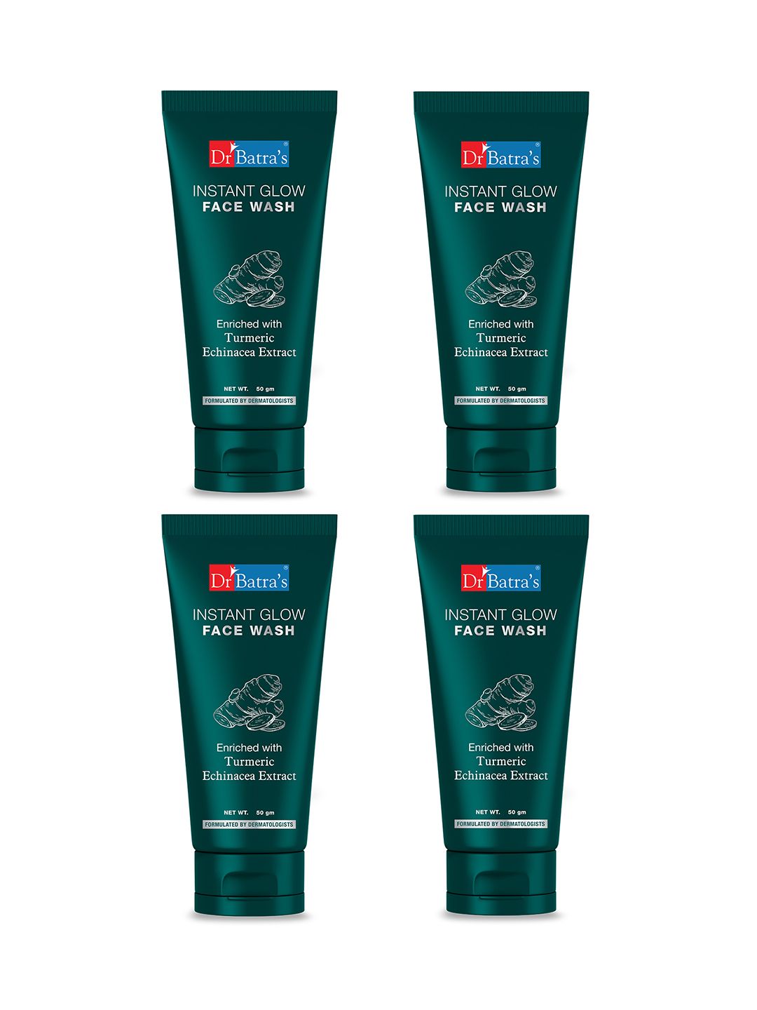 Dr. Batras Set Of 4 Instant Glow Face Wash With Turmeric For Healthy Glowing Skin-50g Each-picture-37