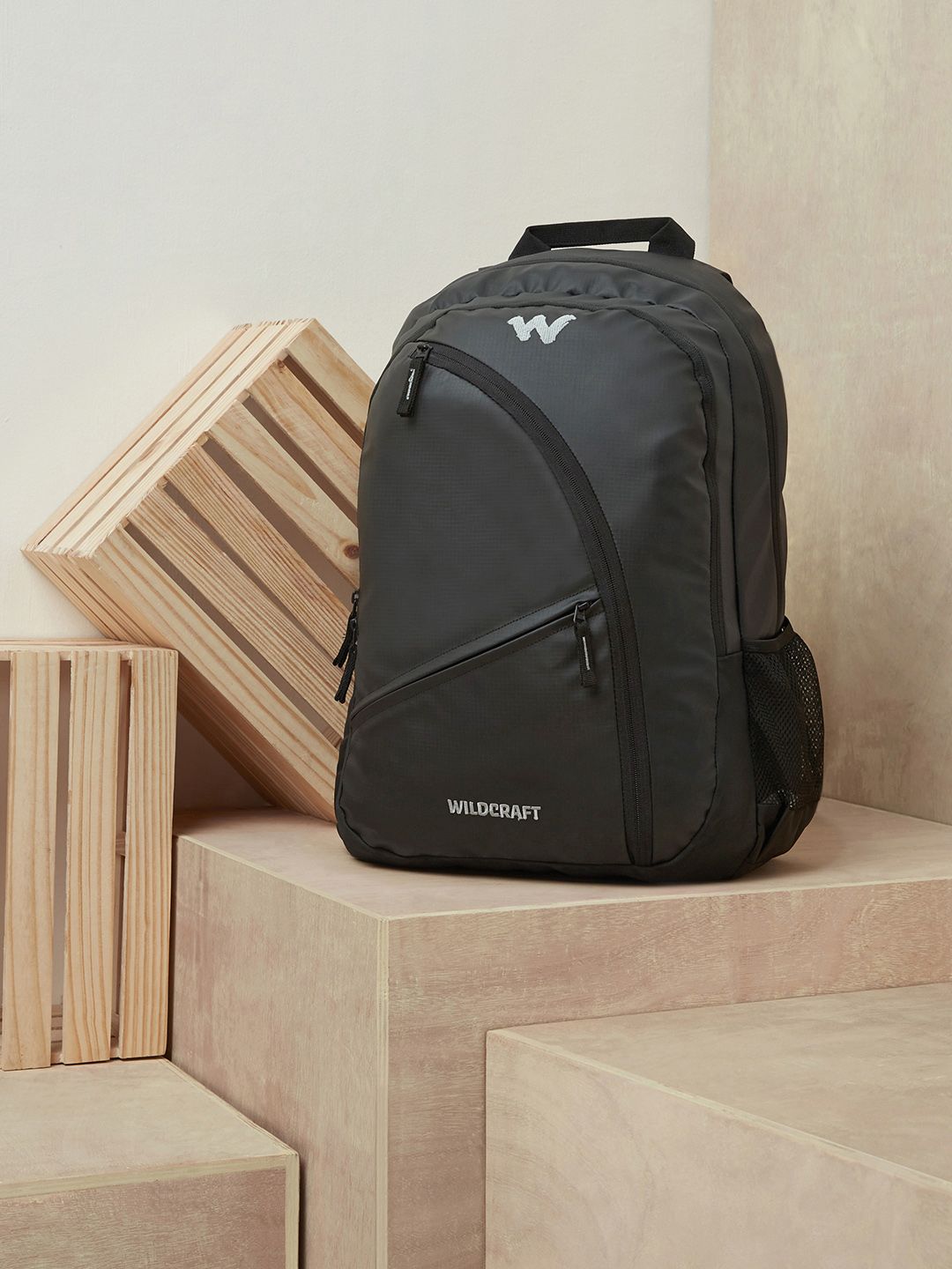 Wildcraft Unisex Black Airo 2 Coated Solid Laptop Backpack