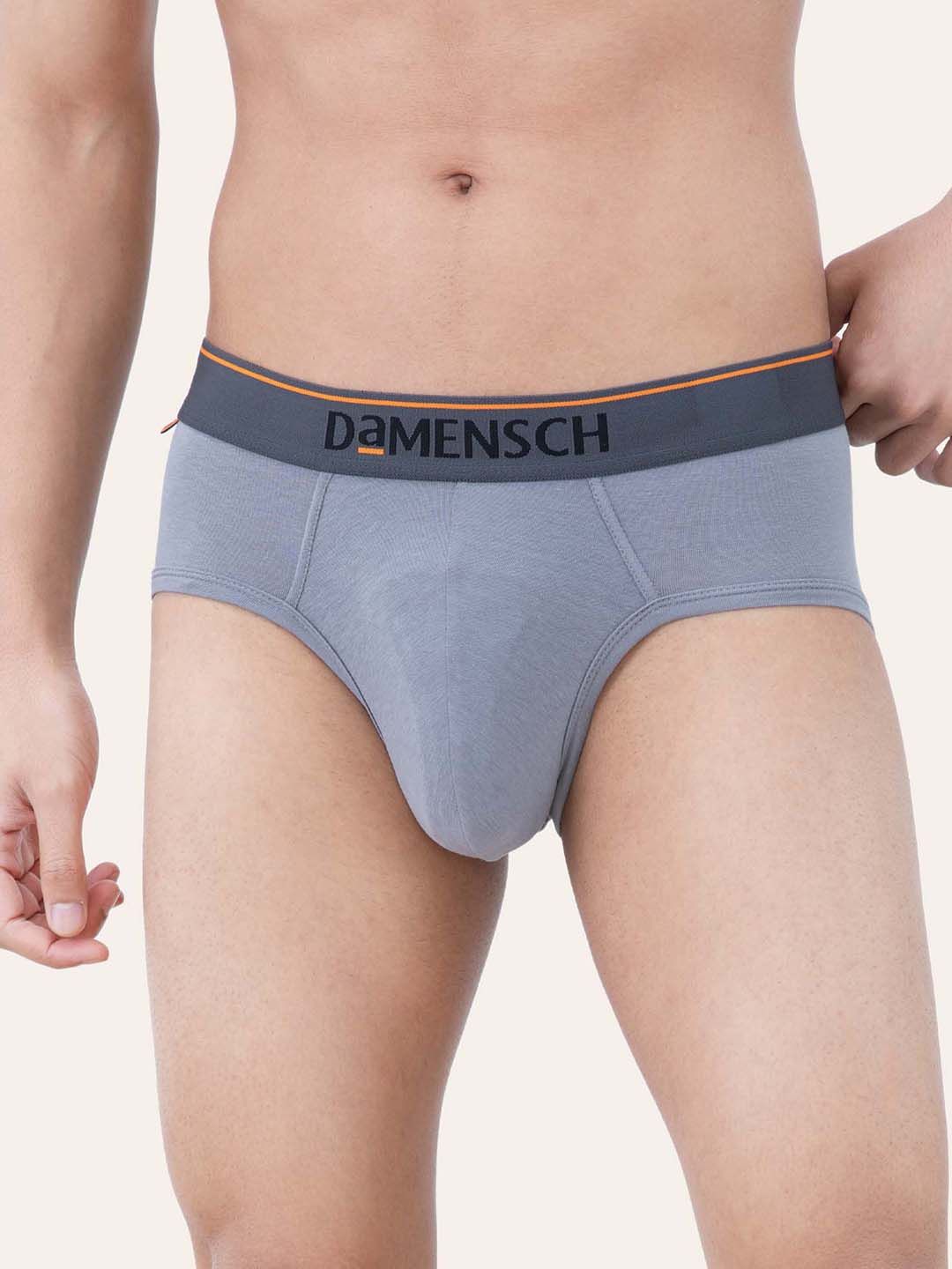 DAMENSCH Men Grey Solid Deo Cotton Anti Bacterial Briefs DAM-CTS-B-DRG-picture-28