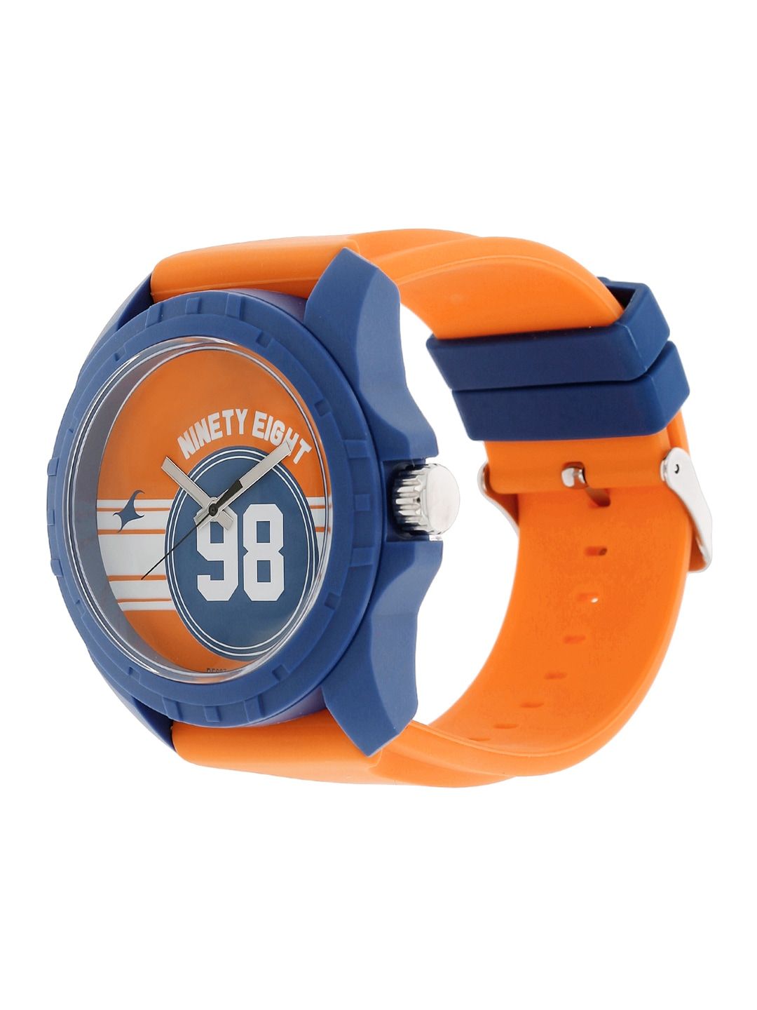 Buy Fastrack Fastrack Men Orange Leather Analogue and Digital