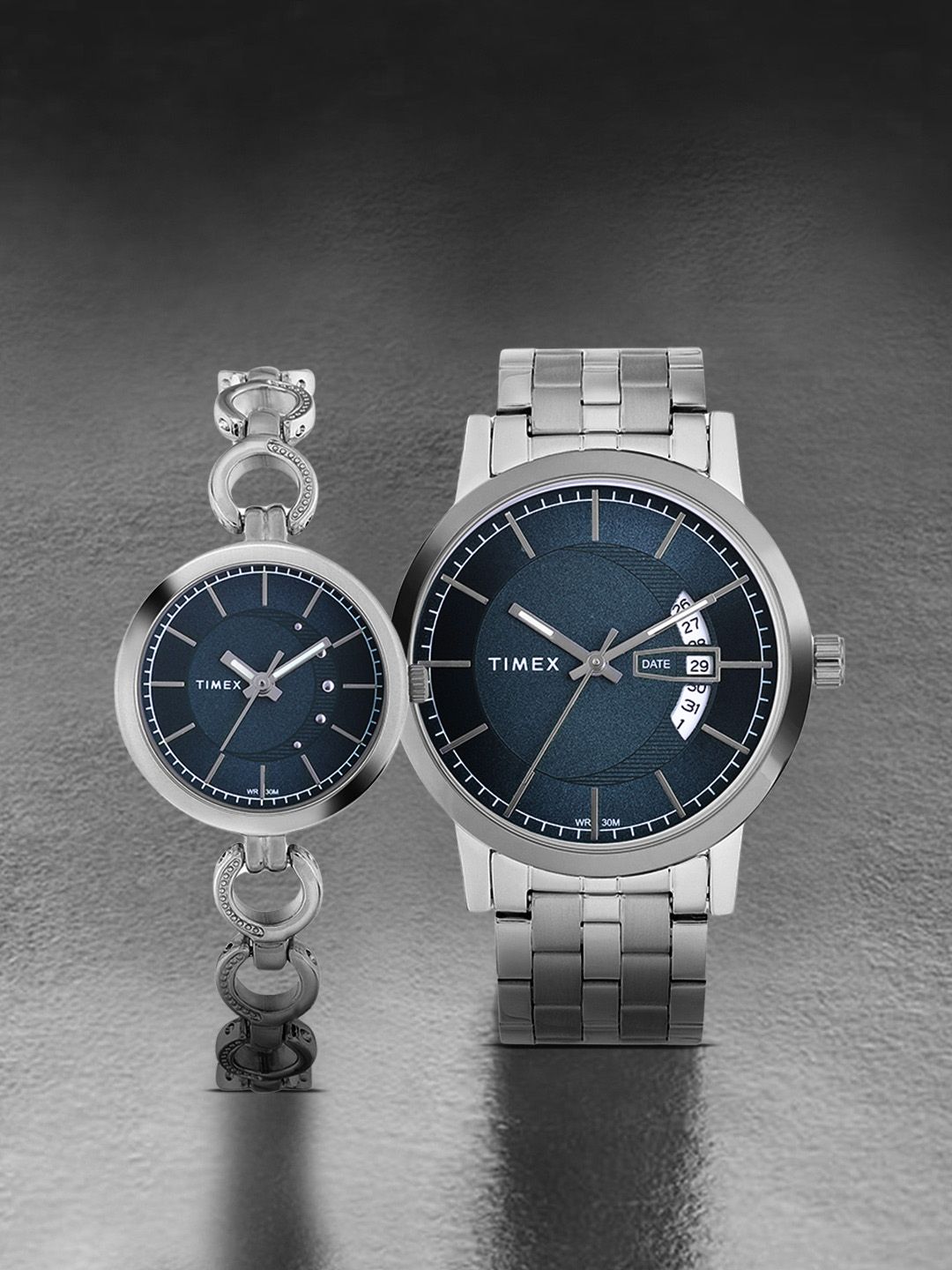 Timex Pairs Blue Analogue Watch - TW00PR228