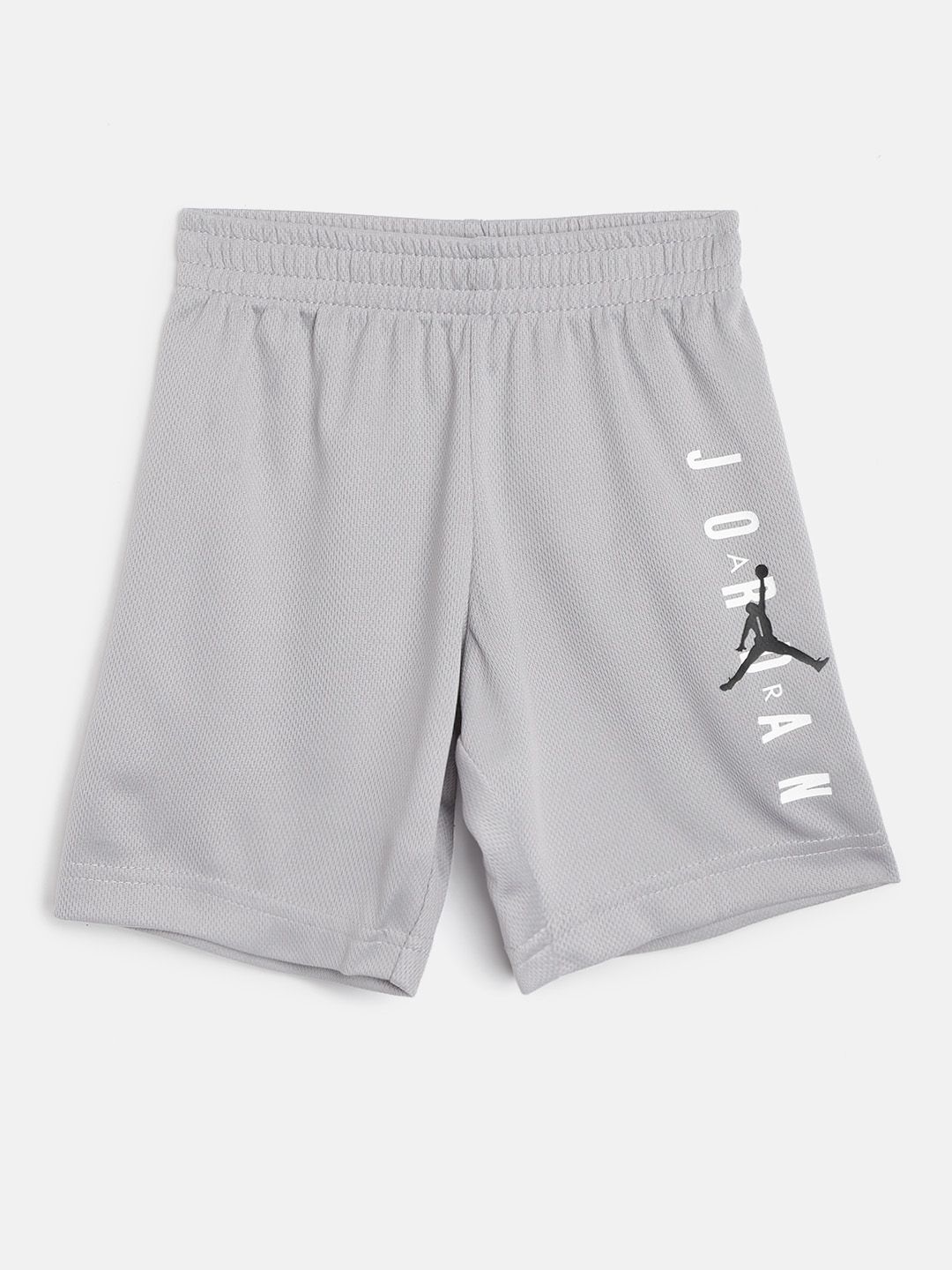 Buy Jordan Jordan Boys Grey Vertical Logo Print Sports Shorts at Redfynd