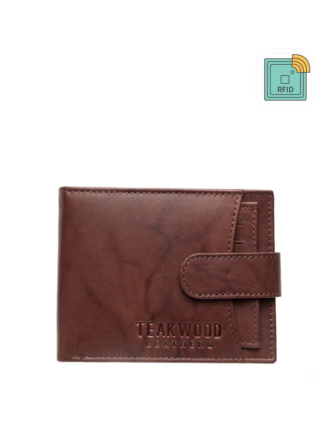 Teakwood Leathers Men Brown Solid Genuine Leather Wallet-image-2