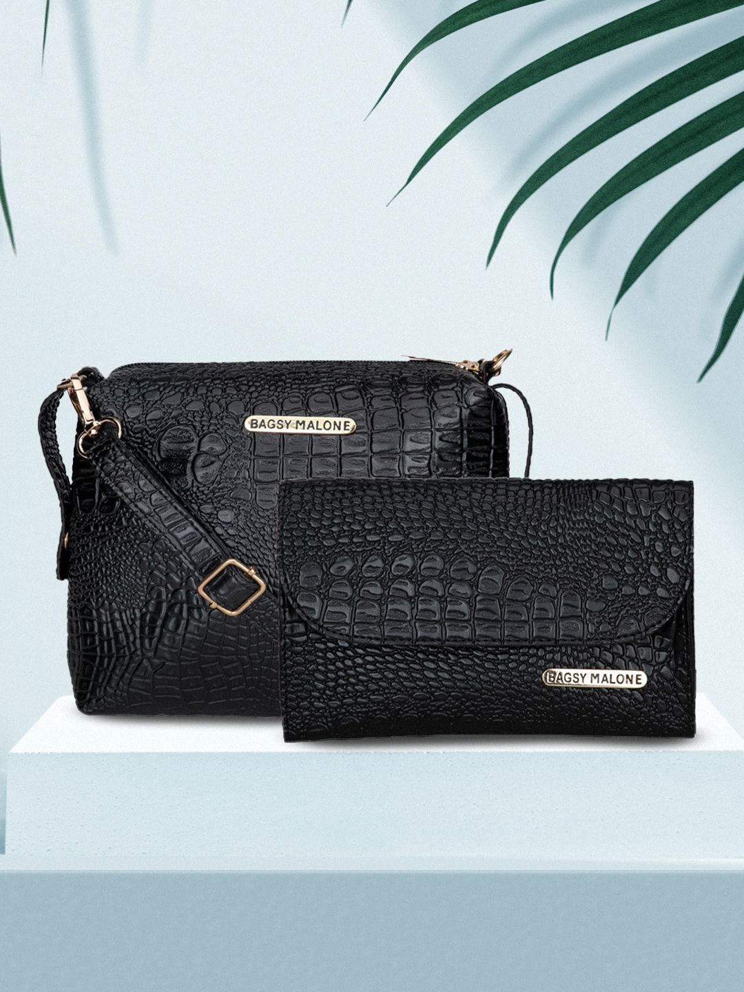 Bagsy Malone Black Pack of 2 Textured Bag-picture-13