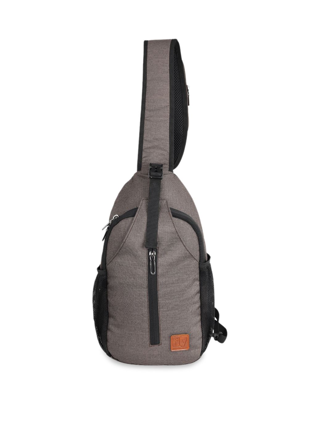 Fly Fashion Unisex Grey & Black Solid Backpack-picture-14