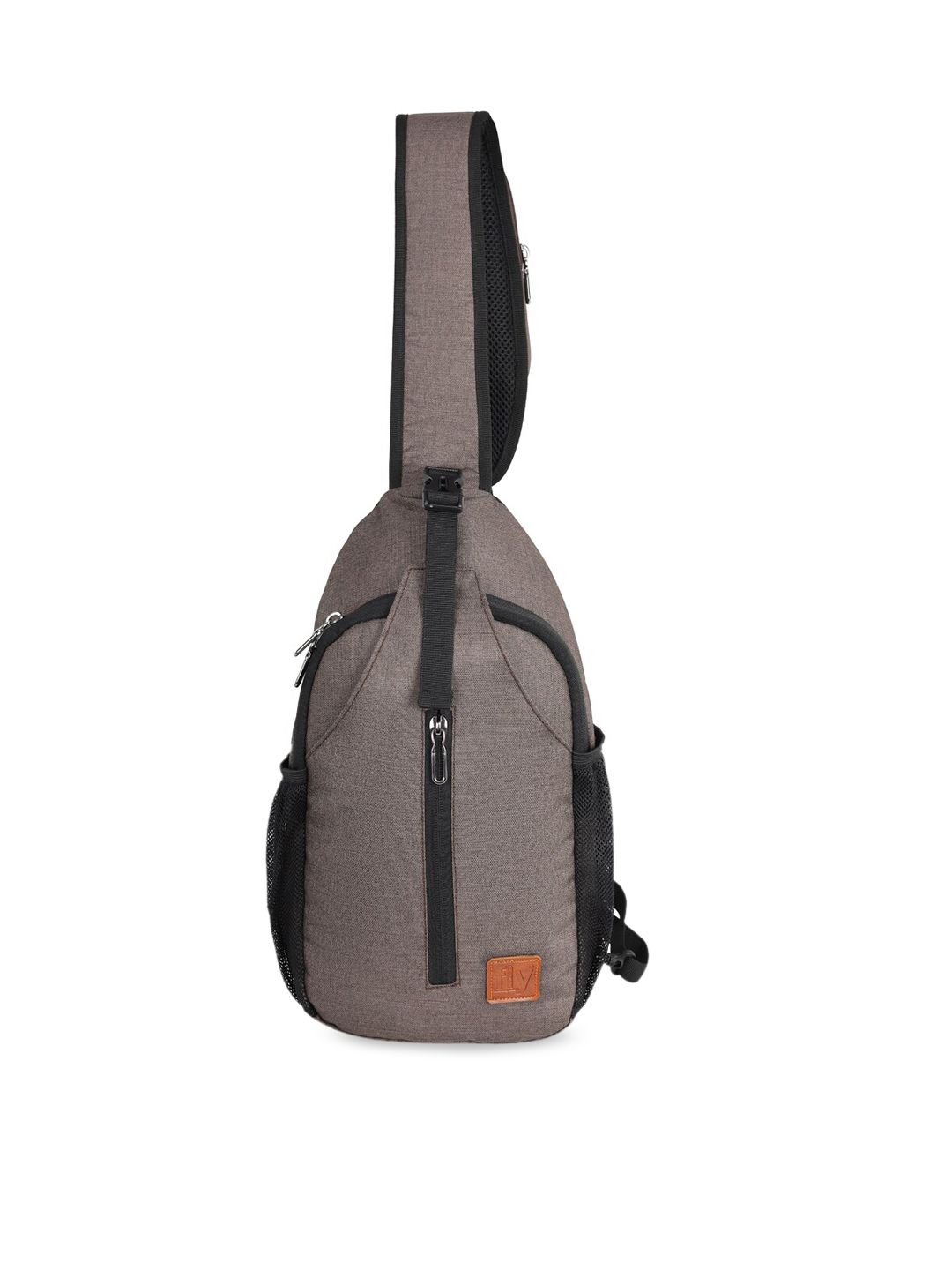 Fly Fashion Unisex Grey & Black Solid Backpack-image-47