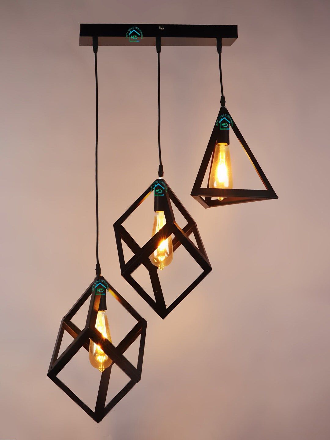 MFD HOME FURNISHING Black Solid Traditional Cluster Lights-image-14