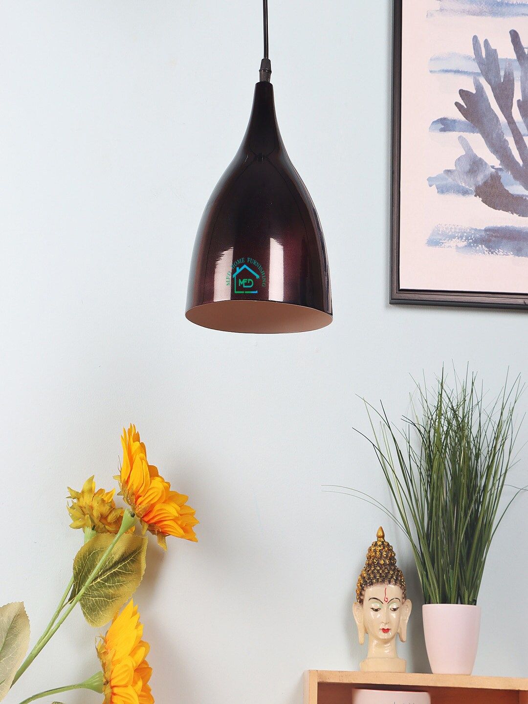 MFD HOME FURNISHING Black Solid Hanging Light-picture-12