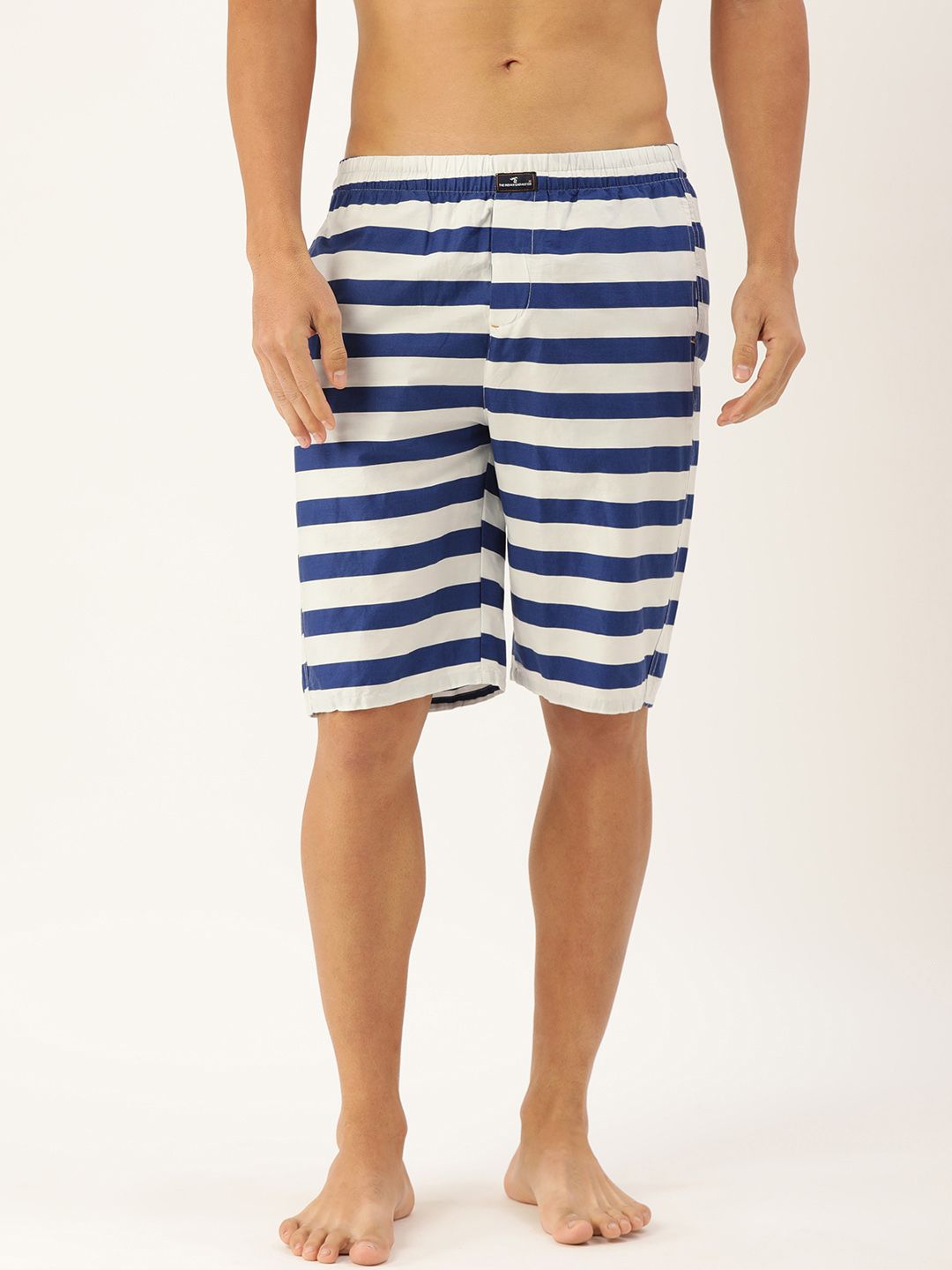 The Indian Garage Co Men Navy Blue & White Striped Pure Cotton Boxers 1120-BXR10-07-picture-37