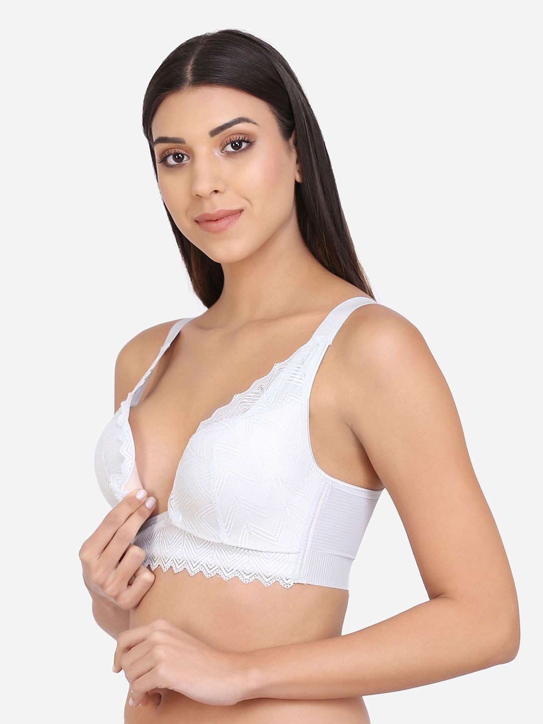 Buy Mamma Presto Full Coverage Non Padded Adjustable Straps Solid Maternity  Bra - Nude online