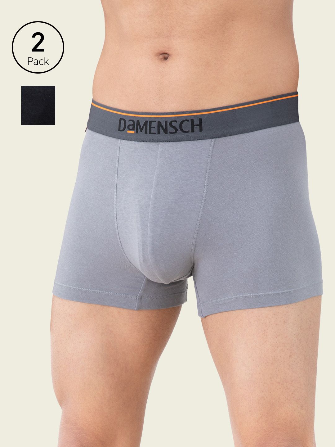 DAMENSCH Pack of 2 Anti Bacterial Deo-Cotton Deodorizing Trunks DAM-CTS-T-SWB-DRG-picture-10