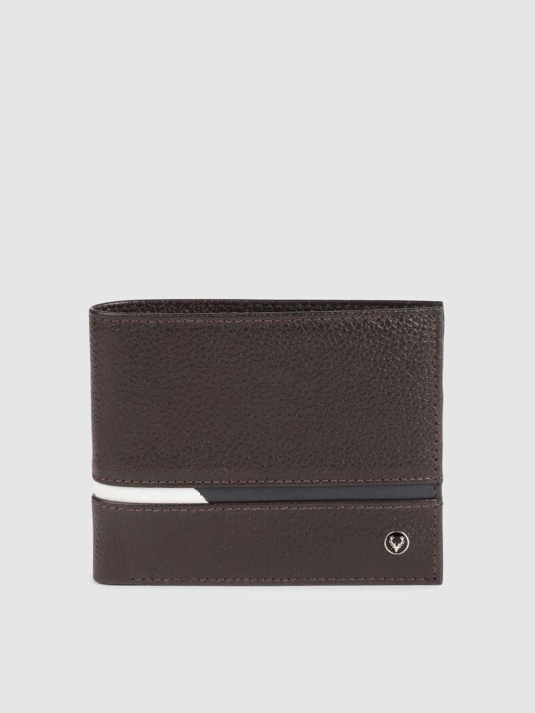 Allen Solly Men Brown Solid Leather Two Fold Wallet-picture-16