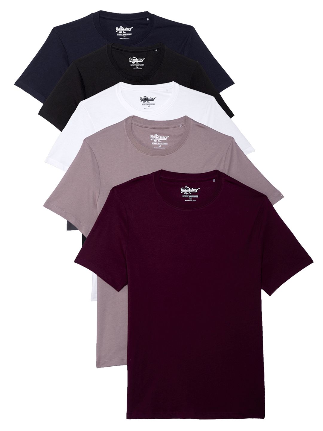 Buy Roadster Men Pack Of 6 Pure Cotton T Shirts - Tshirts for Men