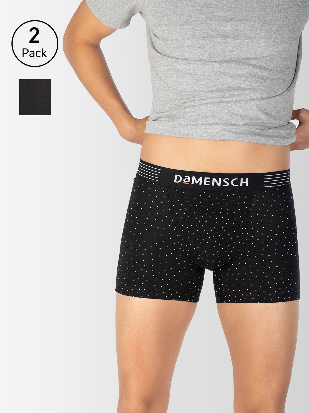 DAMENSCH Men Pack Of 2 Anti Bacterial Deodorizing Trunks DAM-CTM-T-SPB-SWB-PACK-2-MIX-picture-23